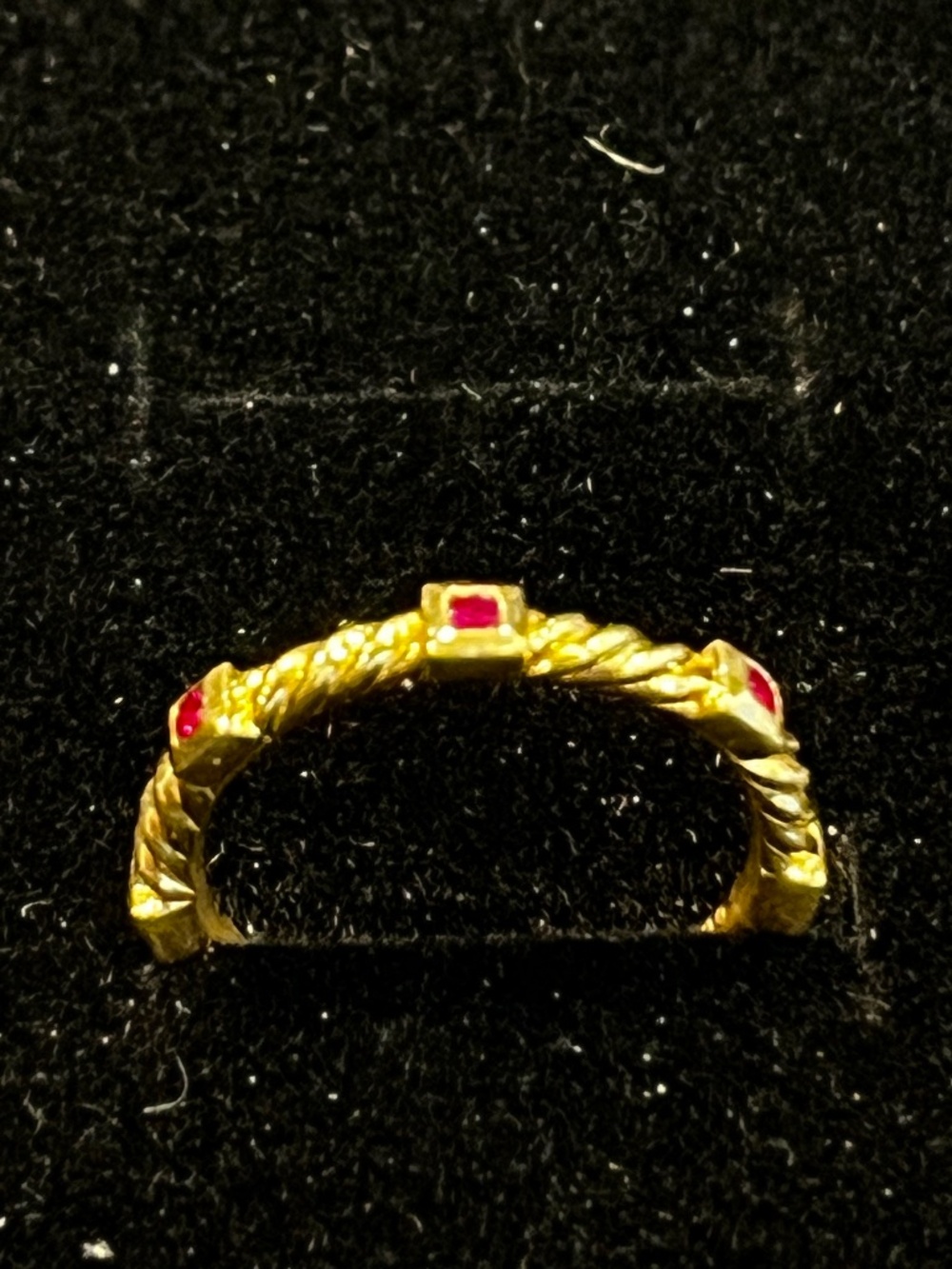 David Yurman Cable Collectibles Stack Ring in 18K Yellow Gold